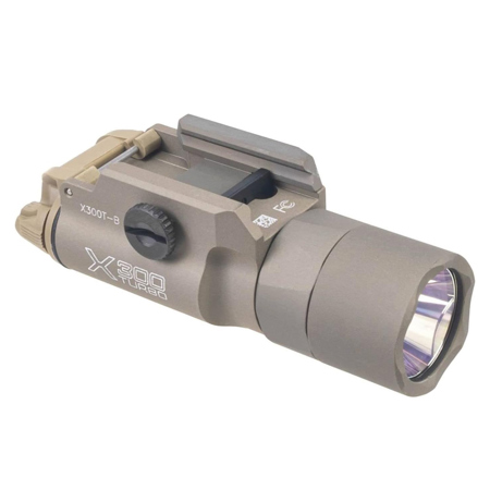 SureFire X300T Turbo LED Handgun WeaponLight Tan Thumbscrew Rail Mount